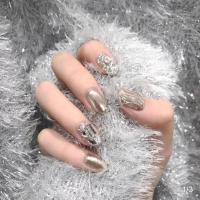 手工甲成品假指甲网红穿戴甲可拆卸随时摘美甲工具穿戴甲水钻