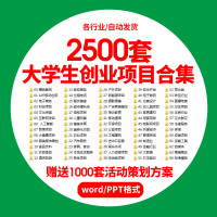 大学生创业计划书模板范文ppt商业策划项目比赛创业项目word范本