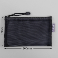 简约风便携式尼龙网状透明笔袋文具袋笔盒锦纶网眼宽型简约小清新ins简约超大容量透明笔袋考试学生文具笔袋