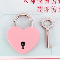 创意爱心锁挂锁便携迷你柜门锁具家用行李箱学生宿舍小锁头直开锁