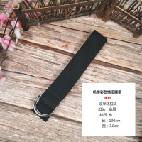 韩国bf原宿风纯色帆布腰带女双环细窄潮流简约百搭学生男牛仔裤带