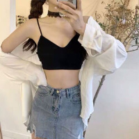 美背文胸无钢圈抹胸内衣女学生少女韩版初中生裹胸防走光聚拢打底