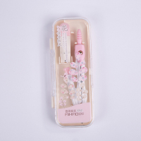 圆规套装2/8件套多功能小清新绘画工具 直尺三角板学生用文具