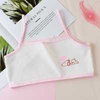 女童纯棉吊带式文胸少女发育期小背心小学生抹胸初中生中大童内衣