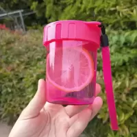夏季柠檬水杯便携小款迷你杯简约防漏男女学生塑料刻字随手杯子