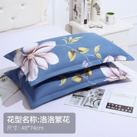 枕套一对装秋冬季全加厚水洗棉斜纹枕头套单人学生宿舍大号48*74