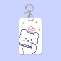 ins简约卡通小熊公交卡卡套可爱少女学生校园饭卡门禁市民胸卡套