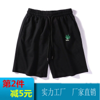 黑色9.9短裤男沙滩裤子潮牌ins五分裤港版休闲运动宽松夏季潮流