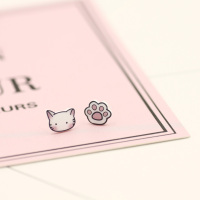 卡通女生假耳饰吸铁石儿童可爱西瓜耳夹学生无耳洞耳环磁铁耳钉萌