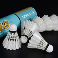 12只装羽毛球耐打王鹅毛打不烂室内外比赛防风训练用球专业球