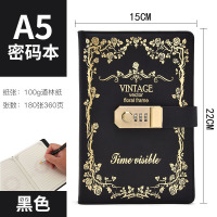 密码本带锁日记本唯美笔记本子简约文艺少女心复古风格手帐本记事本子男女小学生加厚个性创意多功能指纹文具