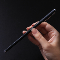 至尚创美 金属笔0.5mm黑色中性笔水笔 学生用细杆金属笔杆重手感签字笔碳素笔学习办公文具用品免费刻字