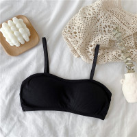 内衣女无钢圈高中学生聚拢小胸罩薄款吊带背心式裹胸抹胸少女文胸