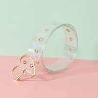 透明腰带女bm爱心装饰束腰个性时尚ins风学生简约百搭牛仔裤皮带