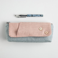 减壹诚品 笔袋女简约ins个性大学生大容量初中生高中生复古风文艺日系韩国小清新原宿风森系高颜值帆布文具盒