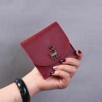 新款日韩超薄女士钱包女生个性韩版可爱小卡包学生按扣短款零钱夹