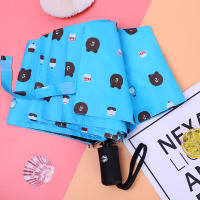 全自动儿童可爱学生雨伞男女晴雨两用太阳伞三折折叠防晒遮阳伞