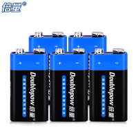 9v电池碳性5粒装6F22万用表电池无线话筒麦克风9号电池九伏小电池万能表一次性普通干电池原装