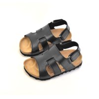 断码亏本特价！夏季中童凉鞋魔术贴儿童手工男女童软木露趾