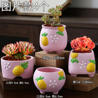 可爱小号陶瓷多肉花盆组合创意个性肉肉植物多内陶土特价清仓