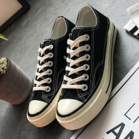 清仓帆布鞋2021春款低帮系带平底学生197S0ulzzang原宿风百搭女鞋