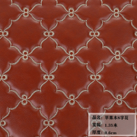 特价刺绣防盗门隔音软包菱形带海绵pu皮革面料榻榻米围墙床头翻新