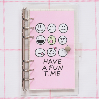 小清新ins韩国可爱少女心网红手帐本A6方格本小学生手账日记本简约网格活页手账本小仙女记事笔记本子A5加厚