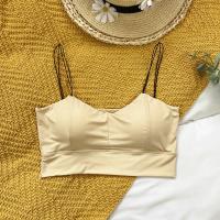 冰丝美背抹胸薄款内衣学生文胸丝滑无痕裹胸舒适双肩带吊带背心女