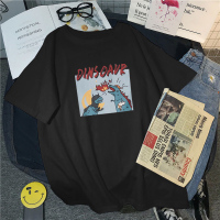 潮牌怪兽黄色短袖t恤男潮流夏季新款情侣圆领衣服学生宽松港风T恤