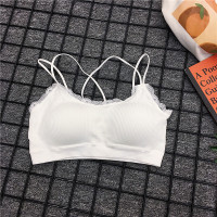 吊带背心夏美背内衣女无钢圈文胸学生高中少女聚拢抹胸裹胸罩薄款
