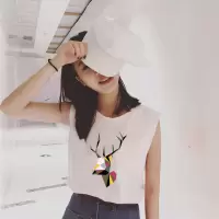 背心女夏季外穿韩版蹦迪学生宽松短款打底小吊带百搭无袖上衣服潮