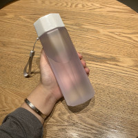 创意多边形塑料水杯女男学生磨砂韩版杯子ins潮流太空杯便携茶杯