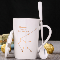 杯子陶瓷马克杯女带盖勺创意学生韩版男大容量水杯家用情侣咖啡杯