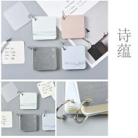 活页环扣式小本子英语单词本铁圈空白随身便携韩国小清新记忆背便签口袋型笔记本学生表白手绘小号迷你记事本