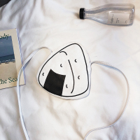 日系原宿可爱创意饭团迷你帆布单肩包小清新学生零钱收纳包斜挎包