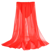 韩版小丝巾女春秋纱巾百搭彩色装饰围巾学生冬季保暖两用披肩薄款