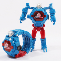 儿童变形电子表小孩金刚玩具学生男孩卡通创意机器人炫酷投影手表