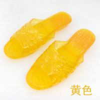 水晶透明蝴蝶花塑料拖鞋浴室女士学生居家室内洗澡防滑防臭平底鞋