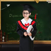 儿童博士服小学生幼儿园博士服学士服演出服毕业照服装礼服表演服