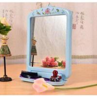 镜子洗手间梳妆镜壁挂镜子塑料化妆镜浴室挂镜小号梳妆台镜子学生