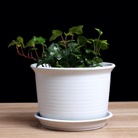 树脂塑料花盆大号加厚阳台创意绿萝花盆特价清仓送托盘