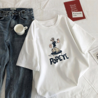 韩版宽松短袖T恤夏季2021新款女装学生ins半袖白色打底衫上衣服潮