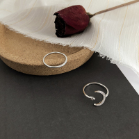 @太美饰品 冷淡风个性日韩潮人学生星月可调节戒指网红食指戒尾戒
