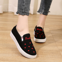 老北京布鞋女帆布鞋春低帮百搭懒人单鞋牛筋底软底防滑休闲学生鞋