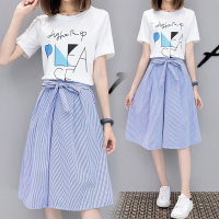 网红衣服初中高中学生连衣裙少女夏装2021新款韩版小清新套装裙子