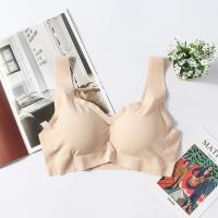 日系无痕内衣女文胸聚拢无钢圈防震胸罩背心大码学生运动跑步性感