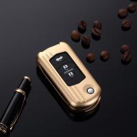马自达马6钥匙包套 马3星骋马2马8马5睿翼折叠汽车遥控保护壳扣男 马自达折叠专用 土豪金 单壳