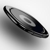 倍思手机粘扣磁吸指环抠粘钩后壳指环支架金属超薄手指戒指后背贴 倍思默契[黑色] [单个]