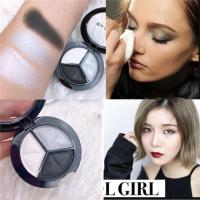 珠光灰色眼影盘闪闪金属感烟熏妆黑色眼影蹦迪夜店A妹拉丁欧美风 01#黑灰冷艳(珠光)