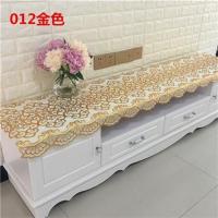 欧式PVC电视柜桌布床头柜盖布鞋柜防尘茶几垫桌布长方形防水防油 012金色(镂空) 49*80cm